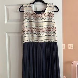 Dolan Left Coast high-low embroidered dress